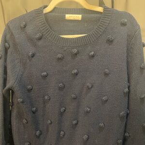 Sophie Rue Deep Blue Pom Pom Sweater